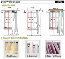 Load image into Gallery viewer, Boho Blue Curtains Set Window Japanese Home Decor Cotton Linen Curtain for Living Room Bedroom Kitchen Semi-transmiss Drape

