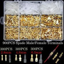 Load image into Gallery viewer, Box Insulated Male Female Wire Connector 2.8/4.8/6.3mm Electrical Crimp Terminals Termin Spade Connectors Assorted Kit
