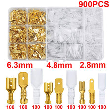 Load image into Gallery viewer, Box Insulated Male Female Wire Connector 2.8/4.8/6.3mm Electrical Crimp Terminals Termin Spade Connectors Assorted Kit
