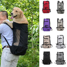 Load image into Gallery viewer, Breathable Large Dog Outdoor Travel Adjustable Backpack For Hiking Cycling Reflective Bag Dogs French Bulldog Pug Carrying Bags
