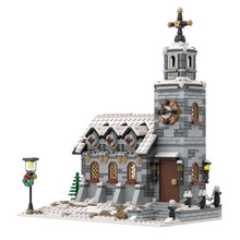 Load image into Gallery viewer, BuildMOC The Medieval Architecture Winter Chapel Building Blocks Christmas Church House Bricks Toys For Children Birthday Gifts
