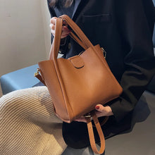 Load image into Gallery viewer, Burminsa Small Tote Bucket Bags For Women Trend Designer Soft Ladies Shoulder Crossbody Bag PU Leather Handbags And Purses
