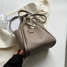 Load image into Gallery viewer, Burminsa Small Tote Bucket Bags For Women Trend Designer Soft Ladies Shoulder Crossbody Bag PU Leather Handbags And Purses
