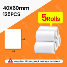 Load image into Gallery viewer, Niimbot B21 B3S B1 B203 Sticker Thermal Label Paper 1-5 Roll Adhesive Mini Bluetooth Printer Price Tag Labels
