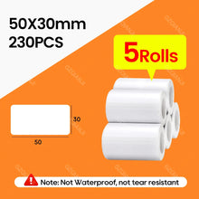 Load image into Gallery viewer, Niimbot B21 B3S B1 B203 Sticker Thermal Label Paper 1-5 Roll Adhesive Mini Bluetooth Printer Price Tag Labels
