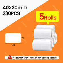 Load image into Gallery viewer, Niimbot B21 B3S B1 B203 Sticker Thermal Label Paper 1-5 Roll Adhesive Mini Bluetooth Printer Price Tag Labels
