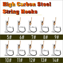 Load image into Gallery viewer, Fishhook Fishhooks Fishing Hook Jig Hooks Head Owner Fishing Hook Offset Double Carp Fishing Hook String Hook Set with 5 Small Hooks
