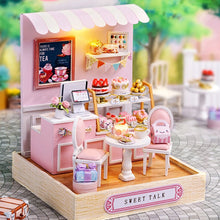 Load image into Gallery viewer, CUTEBEE DIY Doll House Miniature Dollhouse with Dust Cover  Furniture Toys for Children Birthday Gift
