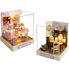 Load image into Gallery viewer, CUTEBEE DIY Doll House Miniature Dollhouse with Dust Cover  Furniture Toys for Children Birthday Gift
