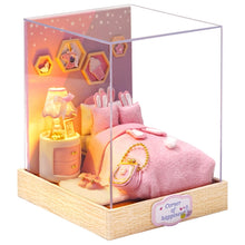 Load image into Gallery viewer, CUTEBEE DIY Doll House Miniature Dollhouse with Dust Cover  Furniture Toys for Children Birthday Gift
