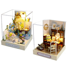 Load image into Gallery viewer, CUTEBEE DIY Doll House Miniature Dollhouse with Dust Cover  Furniture Toys for Children Birthday Gift
