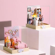 Load image into Gallery viewer, CUTEBEE DIY Doll House Miniature Dollhouse with Dust Cover  Furniture Toys for Children Birthday Gift
