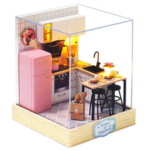 Load image into Gallery viewer, CUTEBEE DIY Doll House Miniature Dollhouse with Dust Cover  Furniture Toys for Children Birthday Gift
