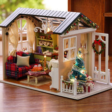Load image into Gallery viewer, CUTEBEE  DIY Dollhouse Wooden Miniature Doll House With Furniture Toys For Children Christmas Gift
