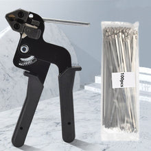 Load image into Gallery viewer, Cable Ties Plier Fastening Strap Cutting Tool Cutter Tension Automatic Zip Gun 304 Stainless Steel Locking Tie Hand Wrap Tool
