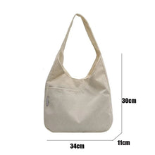 Load image into Gallery viewer, Canvas Shoulder Women's Tote Bag Corduroy Simple Casual Large Capacity Designer Handbags For Women Travel Solid Shopper Bag
