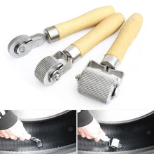 Load image into Gallery viewer, Car Tire Repair Kit Roller Auto Patch Roller Motorcycle Wheel Repair With Wooden Handle Tire Repairing Tool For Cars Accessories
