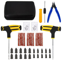 Load image into Gallery viewer, Car Tire Repair Tool Kit Studding Set Auto Bike Puncture Plug Garage Needle Nose Pliers Vacuum Film Nail Screws W/ Storage Case
