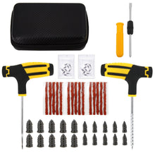 Load image into Gallery viewer, Car Tire Repair Tool Kit Studding Set Auto Bike Puncture Plug Garage Needle Nose Pliers Vacuum Film Nail Screws W/ Storage Case
