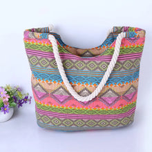 Load image into Gallery viewer, Casual Summer Beach Women Bag, High Quality Canvas Handbags, Fashion Shoulder  Lunch Bag
