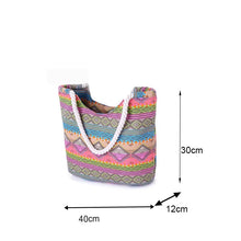 Load image into Gallery viewer, Casual Summer Beach Women Bag, High Quality Canvas Handbags, Fashion Shoulder  Lunch Bag

