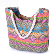 Load image into Gallery viewer, Casual Summer Beach Women Bag, High Quality Canvas Handbags, Fashion Shoulder  Lunch Bag
