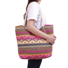 Load image into Gallery viewer, Casual Summer Beach Women Bag, High Quality Canvas Handbags, Fashion Shoulder  Lunch Bag
