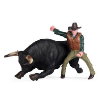 Load image into Gallery viewer, Children Model Toys Solid Simulation Animal Poultry Ranch Cow Head Bullfighting Doll Model Set Action Toy Figures for Kids Gifts
