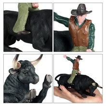 Load image into Gallery viewer, Children Model Toys Solid Simulation Animal Poultry Ranch Cow Head Bullfighting Doll Model Set Action Toy Figures for Kids Gifts
