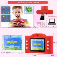 Load image into Gallery viewer, Children's Camera with SD Card Game Intelligent Shooting for Kids Children Compact Video Camera Educational Toy Birthday Gift
