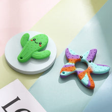 Load image into Gallery viewer, Children's fruit teether silicone cactus chew stick baby teeth chew stick decompression toy autism relief
