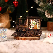 Load image into Gallery viewer, Christmas Eve Music Box Train Music Box Santa Claus Snowman Crystal Ball Ornaments Home Table Decoration Xmas Children Gifts
