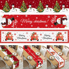 Load image into Gallery viewer, Christmas Polyester Table Runner Merry Christmas Decoration For Home 2023 Xmas Gifts Navidad Noel New Year 2024 Natal Tablecloth
