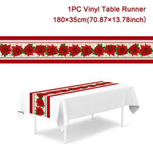 Load image into Gallery viewer, Christmas Polyester Table Runner Merry Christmas Decoration For Home 2023 Xmas Gifts Navidad Noel New Year 2024 Natal Tablecloth
