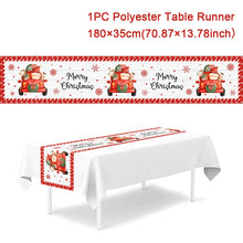 Load image into Gallery viewer, Christmas Polyester Table Runner Merry Christmas Decoration For Home 2023 Xmas Gifts Navidad Noel New Year 2024 Natal Tablecloth
