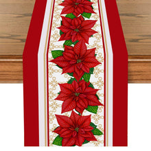 Load image into Gallery viewer, Christmas Polyester Table Runner Merry Christmas Decoration For Home 2023 Xmas Gifts Navidad Noel New Year 2024 Natal Tablecloth

