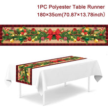 Load image into Gallery viewer, Christmas Polyester Table Runner Merry Christmas Decoration For Home 2023 Xmas Gifts Navidad Noel New Year 2024 Natal Tablecloth
