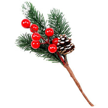 Load image into Gallery viewer, Christmas Simulation Pine Cone Branch Snowflake Berry Tree Branch Holiday Decoration Simulation Plant
