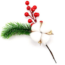Load image into Gallery viewer, Christmas Simulation Pine Cone Branch Snowflake Berry Tree Branch Holiday Decoration Simulation Plant
