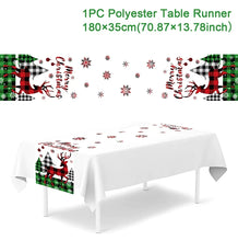 Load image into Gallery viewer, Christmas Table Runner Merry Christmas Decorations 2023 For Home Tablecloth Navidad Noel Kerst Xmas Gifts New Year 2024 Natal
