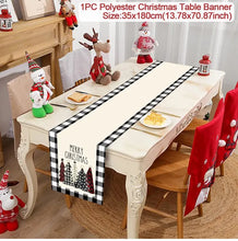 Load image into Gallery viewer, Christmas Table Runner Merry Christmas Decorations 2023 For Home Tablecloth Navidad Noel Kerst Xmas Gifts New Year 2024 Natal
