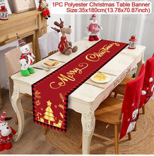 Load image into Gallery viewer, Christmas Table Runner Merry Christmas Decorations 2023 For Home Tablecloth Navidad Noel Kerst Xmas Gifts New Year 2024 Natal
