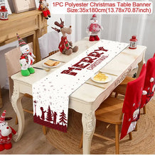 Load image into Gallery viewer, Christmas Table Runner Merry Christmas Decorations 2023 For Home Tablecloth Navidad Noel Kerst Xmas Gifts New Year 2024 Natal
