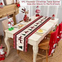 Load image into Gallery viewer, Christmas Table Runner Merry Christmas Decorations 2023 For Home Tablecloth Navidad Noel Kerst Xmas Gifts New Year 2024 Natal
