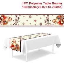 Load image into Gallery viewer, Christmas Table Runner Merry Christmas Decorations 2023 For Home Tablecloth Navidad Noel Kerst Xmas Gifts New Year 2024 Natal
