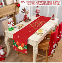 Load image into Gallery viewer, Christmas Table Runner Merry Christmas Decorations 2023 For Home Tablecloth Navidad Noel Kerst Xmas Gifts New Year 2024 Natal

