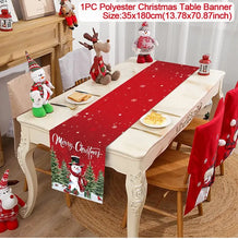 Load image into Gallery viewer, Christmas Table Runner Merry Christmas Decorations 2023 For Home Tablecloth Navidad Noel Kerst Xmas Gifts New Year 2024 Natal
