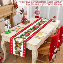 Load image into Gallery viewer, Christmas Table Runner Merry Christmas Decorations 2023 For Home Tablecloth Navidad Noel Kerst Xmas Gifts New Year 2024 Natal
