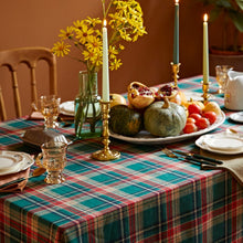 Load image into Gallery viewer, Christmas Tablecloth Scottish Green Plaid Table Cloth Rectangular Household Table Cloth Photo High-quality Cotton Tablecloth
