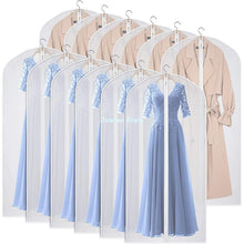Load image into Gallery viewer, Clothes Hanging Dust Cover Wedding Dress Cover Suit Coat Storage Bag Clear Garment Bag Organizer Wardrobe Hanging Clothing Cover
